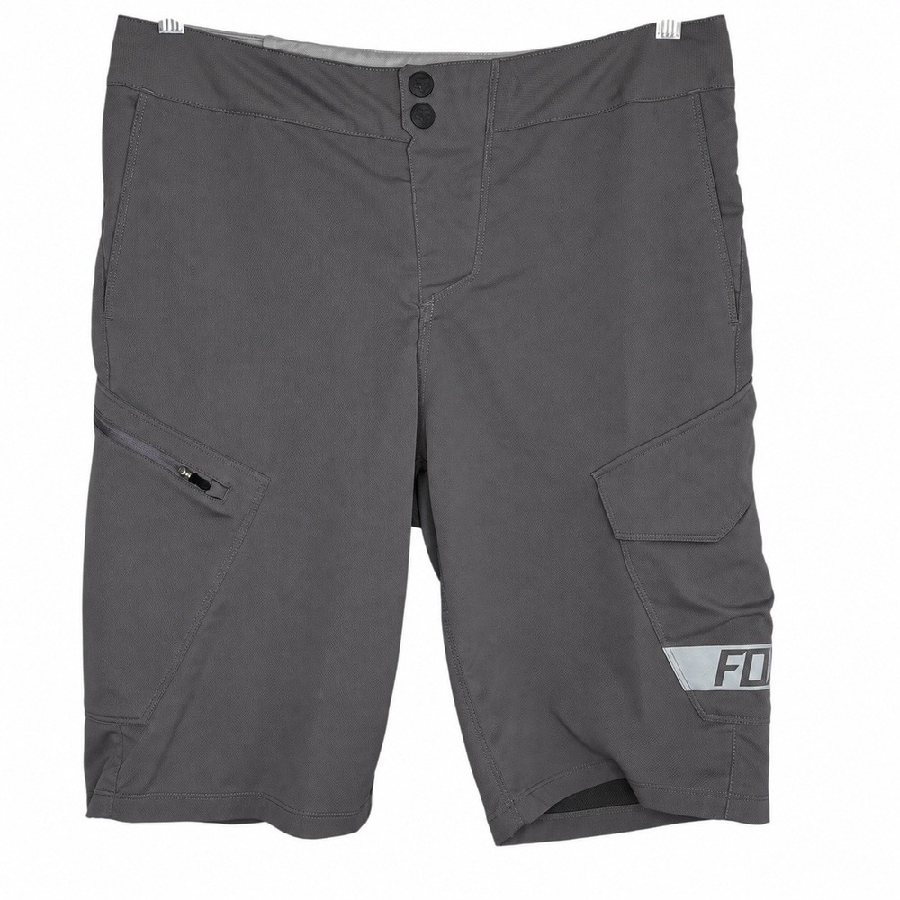 Fox Racing Ranger Mountain Bike Shorts Men 32 11" Ripstop MTB Cargo Logo Stretch